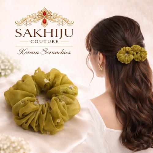 Korean scrunchies pack of 4 pcs