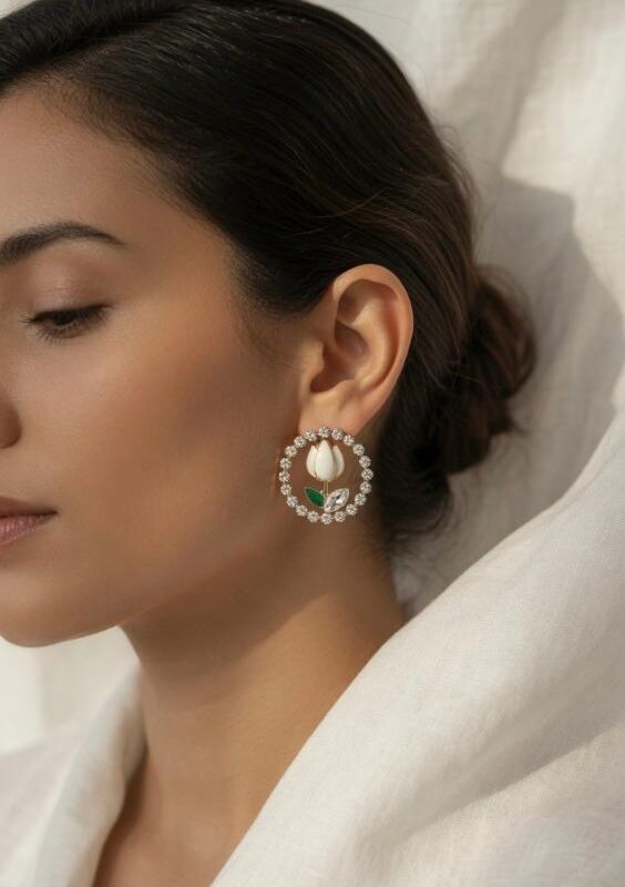 LOTUS KOREAN EARRING